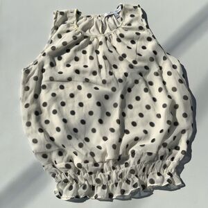 Collective Concepts Black and White Polka Dot Top